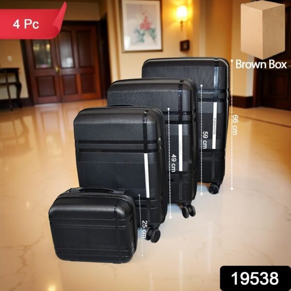 Mix Color Hard-Shell Luggage Trolley 4-Pc (set)