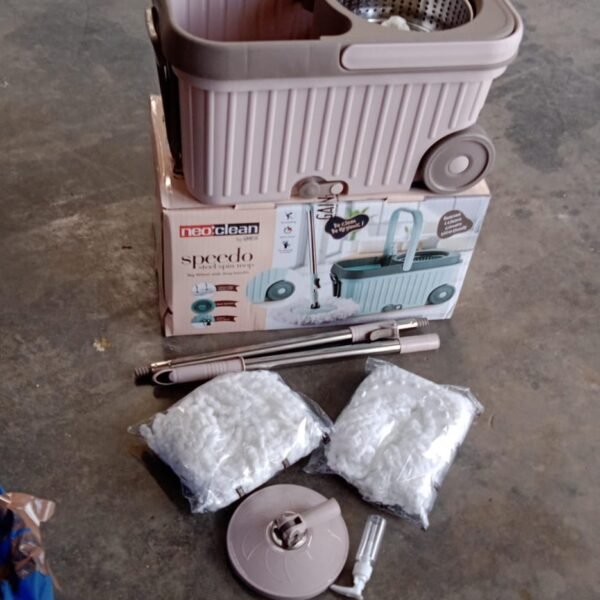 d31fe095-850d-4dd7-8c7f-c27474a9376a.jpg Spin Mop with Bigger Wheels and Plastic Auto Fold Handle for 360 Degree Cleaning