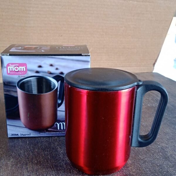 Supermom Stainless Steel Metallic Coffee Mug Approx 300ml, Tumbler (1 Pc)