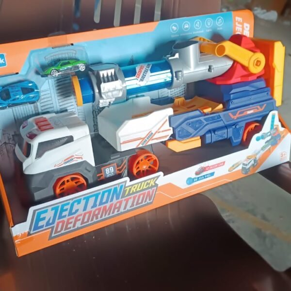 Large Truck Toys Include 2 Racing Cars+4 Ball, Light & Sounds (Battery Not Included)