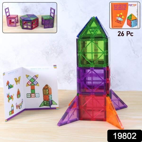 Magnetic Building Tiles - (26 Pc / Set)