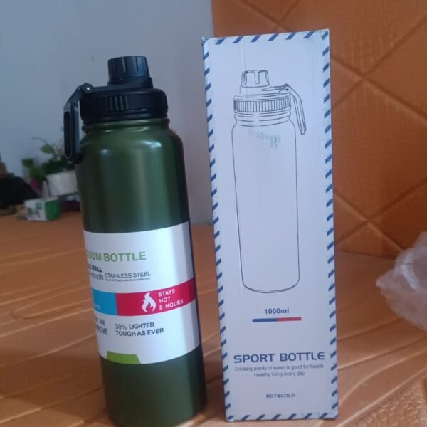 Stainless Steel Double Wall Vacuum-Insulated Drink Water Bottle (1000 ML / Mix Color)