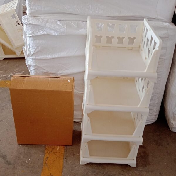 4-Layer Stackable Foldable Storage Organizer Cart Kitchen, Closet, Bedroom & Bathroom