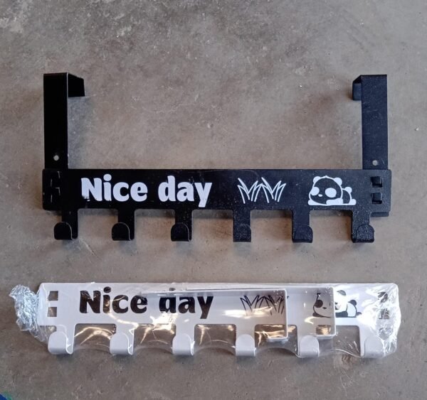 Heavy-Duty Carbon Steel Over Door Hook Rack for Towels & Coats (1 Pc, 6 Hooks)