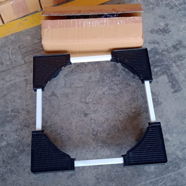 Adjustable Heavy-Duty Fridge and Washing Machine Stand Base Trolley 50x50 cm