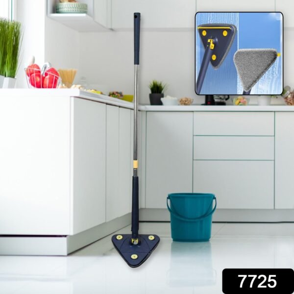 d7a546d1-0f4e-4976-b4be-d1c3af369639.jpg Rotatable Adjustable Triangle Cleaning Mop Triangle Mop with Long Handle(1 Pc)