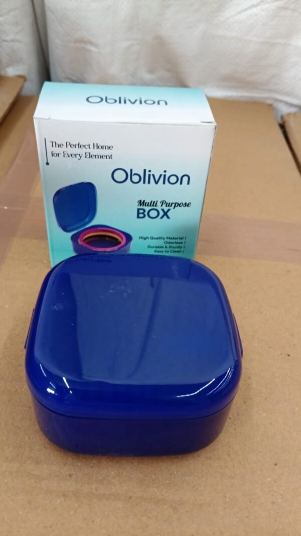 d836a509-19d4-4291-8dab-cce77a52e016.jpg Blue Oblivion Multi-Purpose Storage Box with Lid, DENTURE CASE (1 Pc)