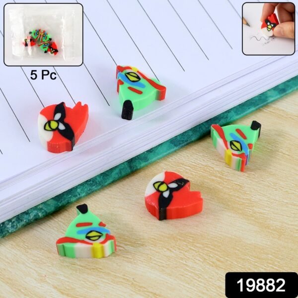 d8cad55b-e1c0-4b80-926c-865c70e0d913.jpg Mini Cartoon Shaped Pencil Erasers - (5 Pc / Set)