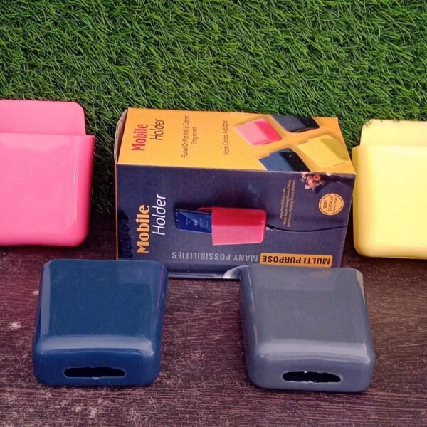 Wall Mounted Storage Case with Mobile Phone Charging Port Plug Holder - Pack of 4 Pcs