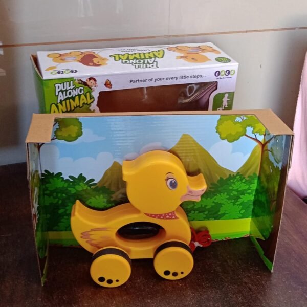 Pull Along Toy with Attractive Design, Developmental Toy for Girl Boy (Duck)