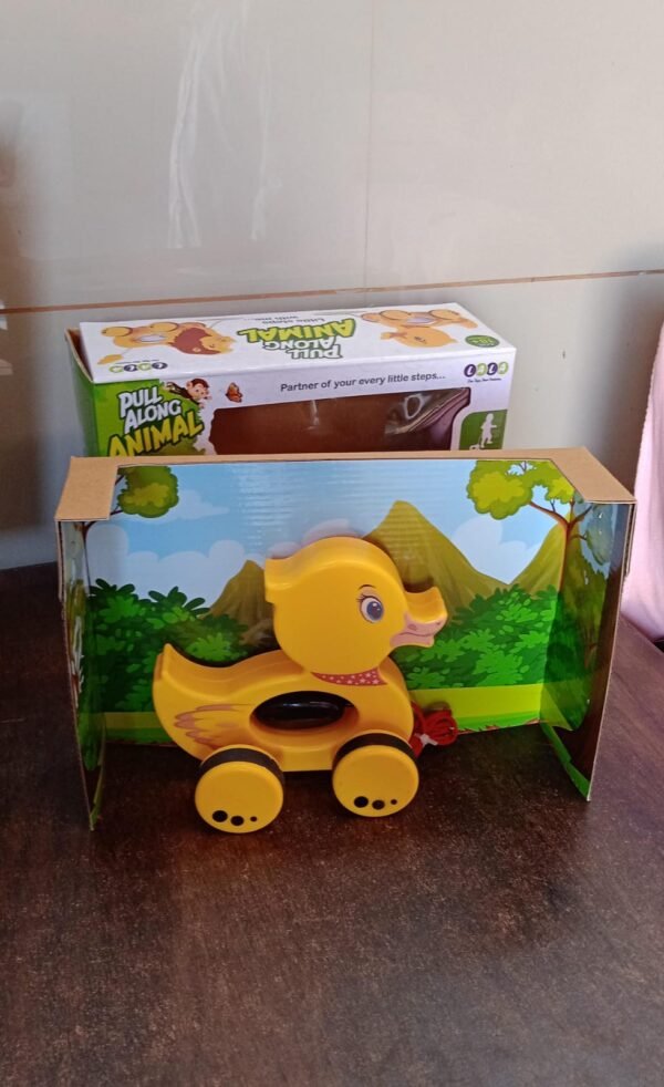 Pull Along Toy with Attractive Design, Developmental Toy for Girl Boy (Duck)