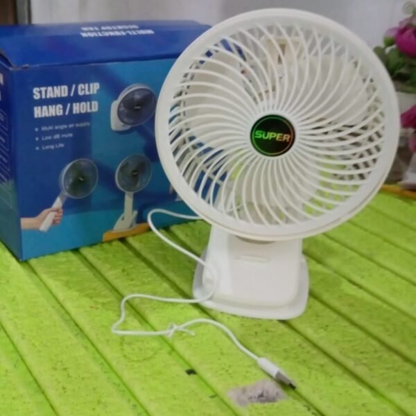 Multifunctional USB Desk Fan Clipped Fan (1 Pc / With Color Box)