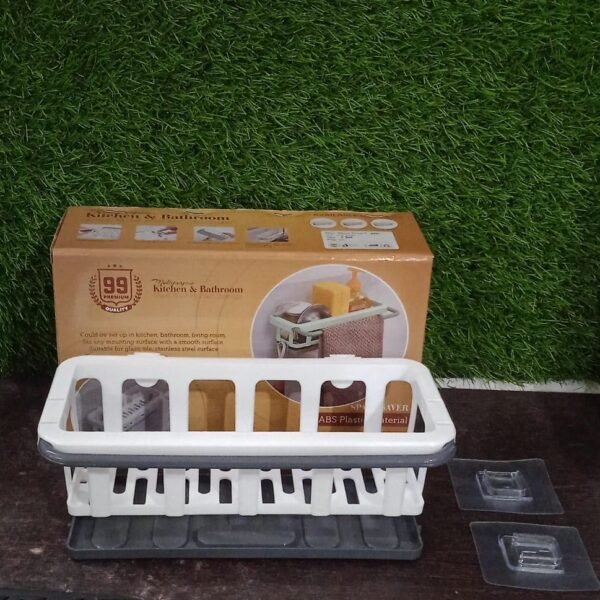 db26bf5a-40af-4cd6-a230-3653791c4fe9.jpg Hanging Drain Rack & Sponge Holder Basket for Kitchen Sink Storage