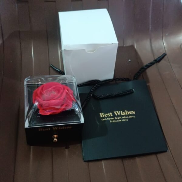 Preserved Eternal Rose Flower Gift Box Drawer (1 Pc)