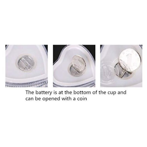 Heart Shape Activated Blinking Led Glass Cup