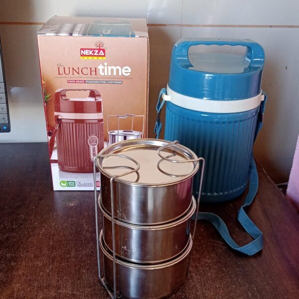 dba1aad0-8482-4b88-be35-4db52660026e.jpg Stackable Insulated Tiffin with Handle (1 Pc): Leakproof, Hot Food Container