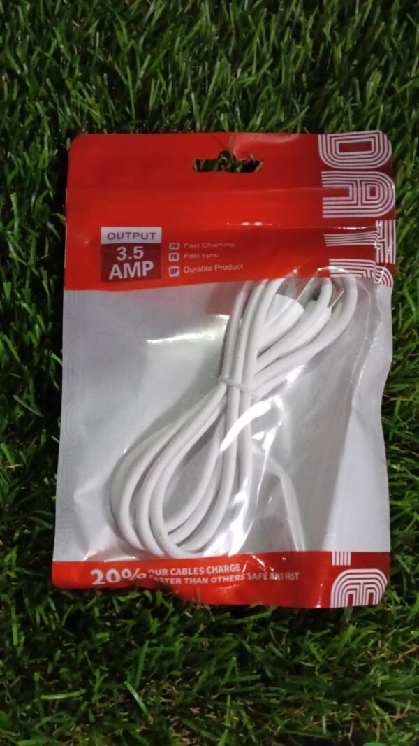dc108355-ffec-44a5-ac39-b8748d91fd11.jpg Type C data cable with 3.5 Amp Fast Charging Cable (900 MM / 1 Pc)