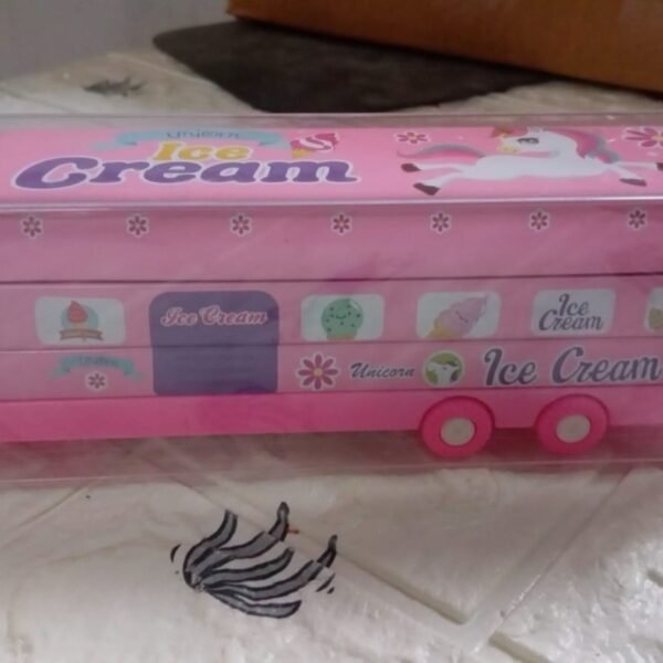 Double Decker Magic Truck Compass Multi Level Metal Pencil Case
