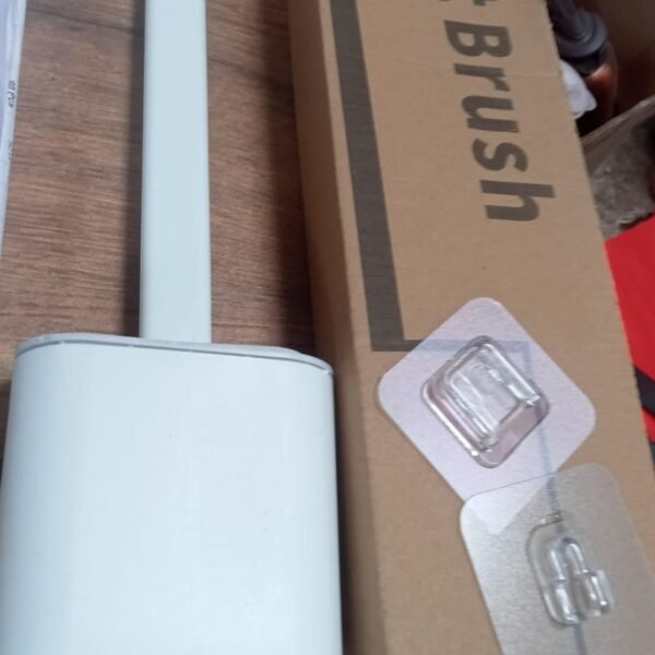 Silicone Toilet Brush with Holder Stand  for Bathroom Cleaning