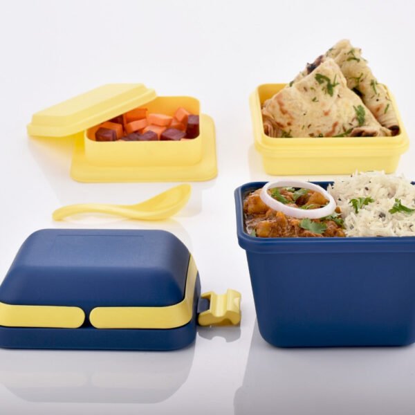 Airtight Lunch Box with Handle & Push Lock