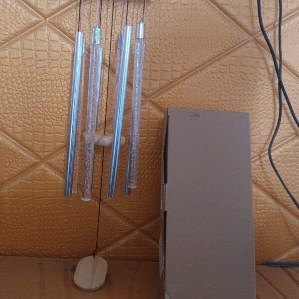 Solar LED Wind Chime with Tubes Soothing Sound & Colorful Glow (1 Set)