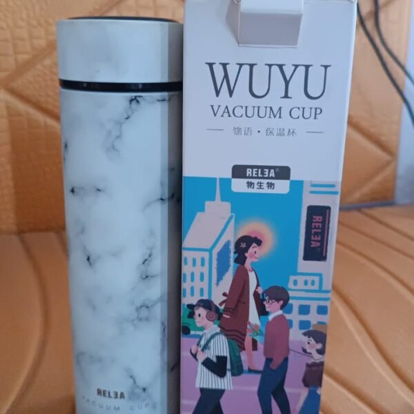 Stainless Steel Temperature Insulated Water Bottle With Marble Pattern (500ml Approx)