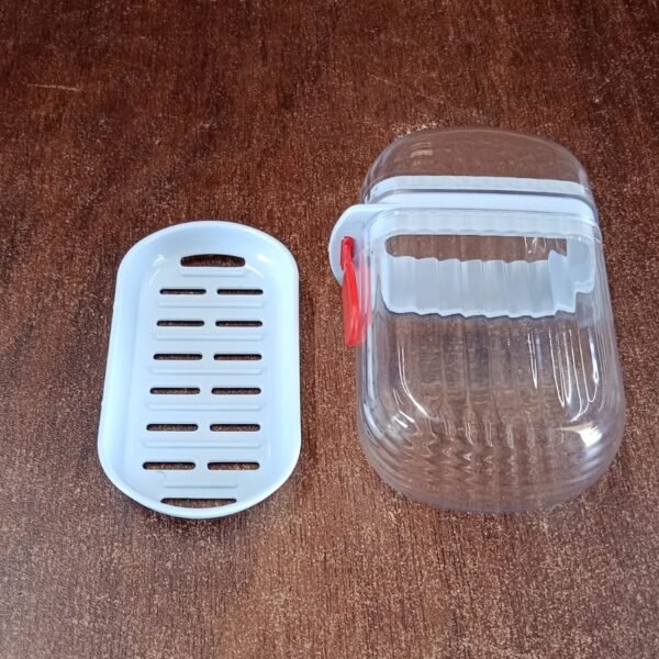 Multifunctional Soap Box with Drain Tray and Lock Clip, Sabudani (1 Pc)