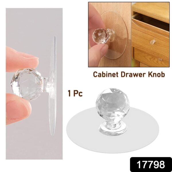 df71e9de-038a-41a7-85a9-c67ed10de537.jpg Clear Diamond Crystal Cabinet Knob & Pull Handle (1 Pc)
