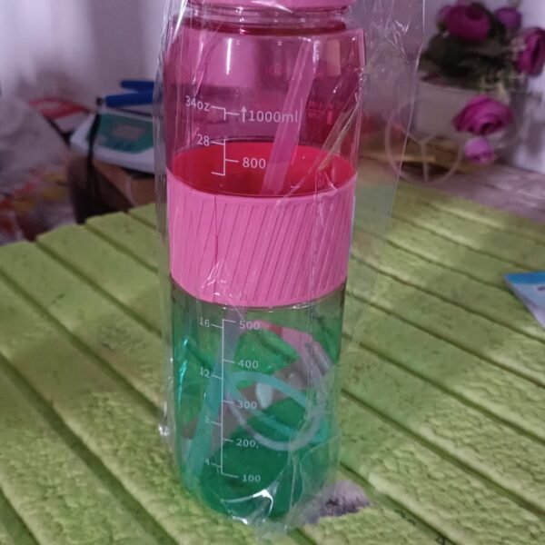 df8fc2cc-1ccf-4c33-89b5-9d72a310142f.jpg Plastic Water Bottle With Strap and Straw (1000 ML)