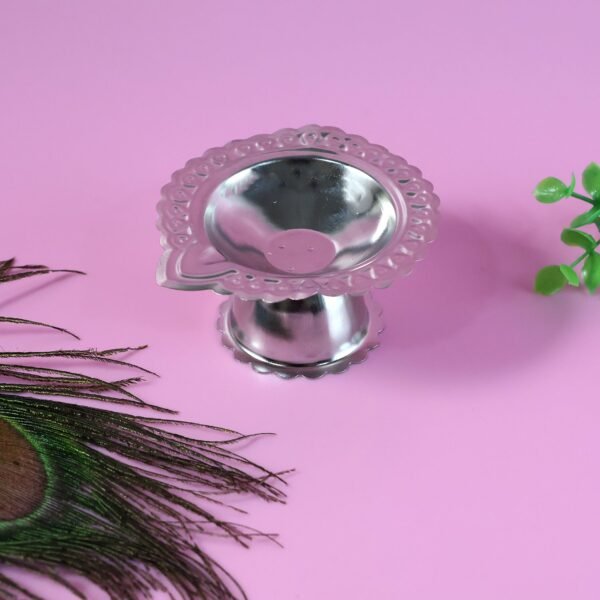 Stainless Steel Traditional Puja Diya Stand  (1 Pc)