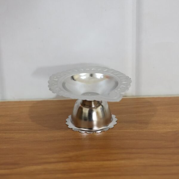 Stainless Steel Traditional Puja Diya Stand  (1 Pc)