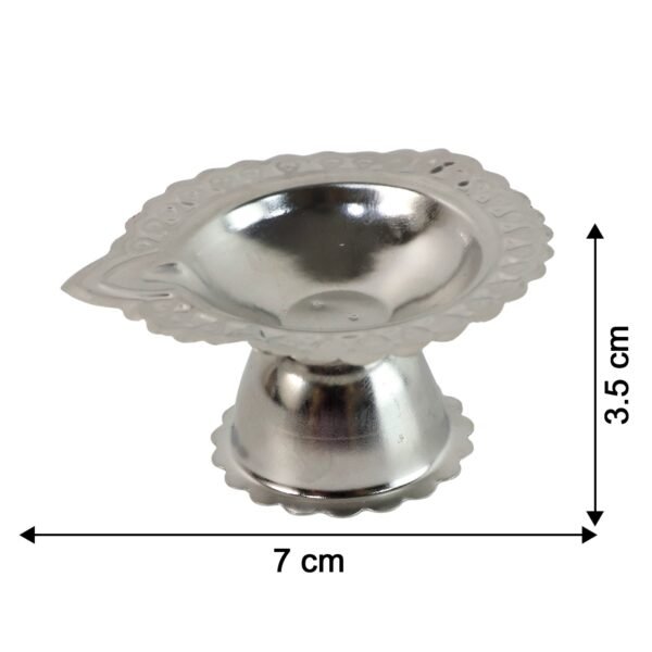 Stainless Steel Traditional Puja Diya Stand  (1 Pc)