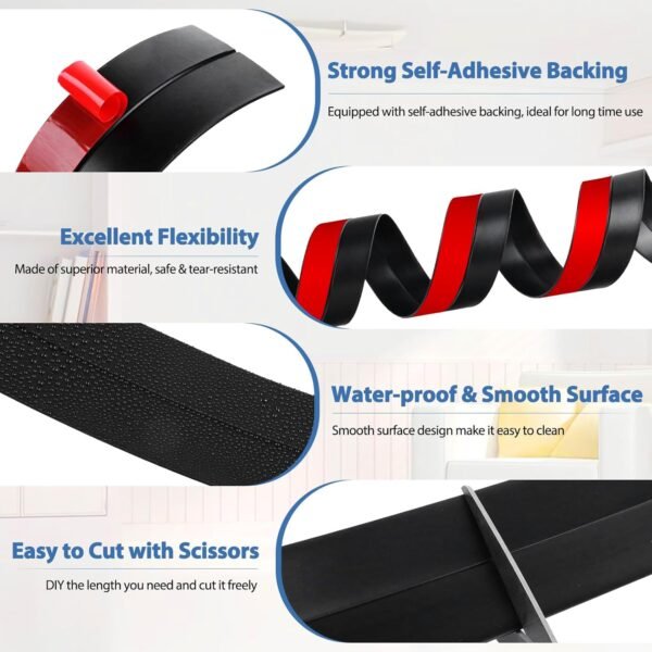 1 Meter Self-Adhesive Silicone Door Bottom Seal Strip (1 Mtr / 1 Pc)