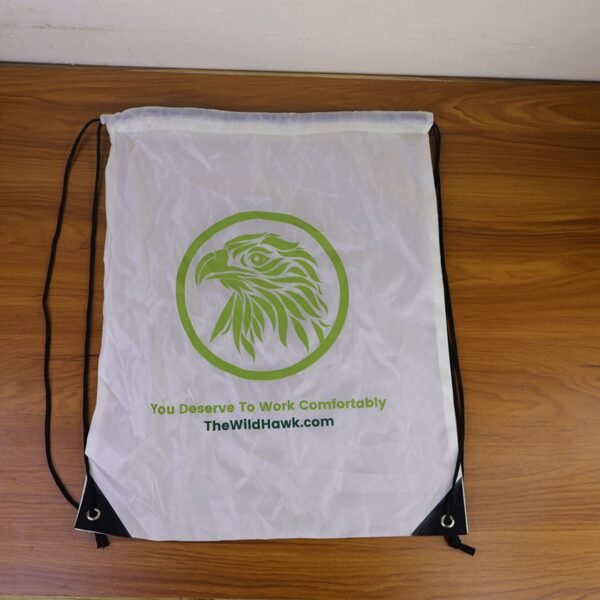 Multipurpose Drawstring Backpack with Printed Eagle Design (1 Pc)