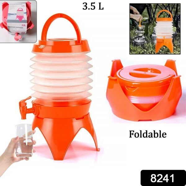 e02982f4-2089-41e6-99e2-d4faed79cdd1.jpg Collapsible Beverage Container with Tap Cold Drink Dispenser 3.5L Multicolor