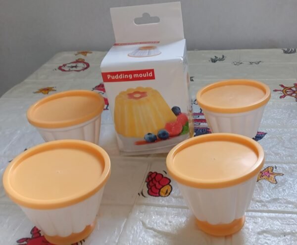 e077f910-7f01-422c-b713-fb70dbb277f0.jpg Pudding Molds, Custard Mold, Mold for Jelly Ice creams, Set of 4 Cups with Lid