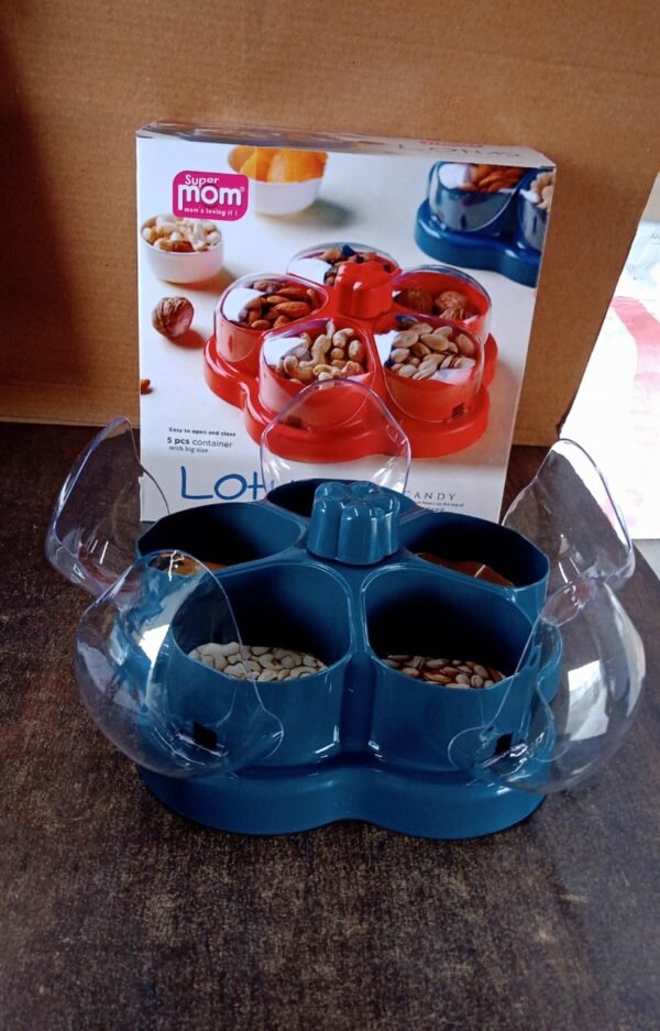 e09d8ede-e356-4e23-a654-6370a719ddd9.jpg Supermom Lotus Shape Rotating Dry Fruit & Snack Organizer Box Compartments (1 Pc)