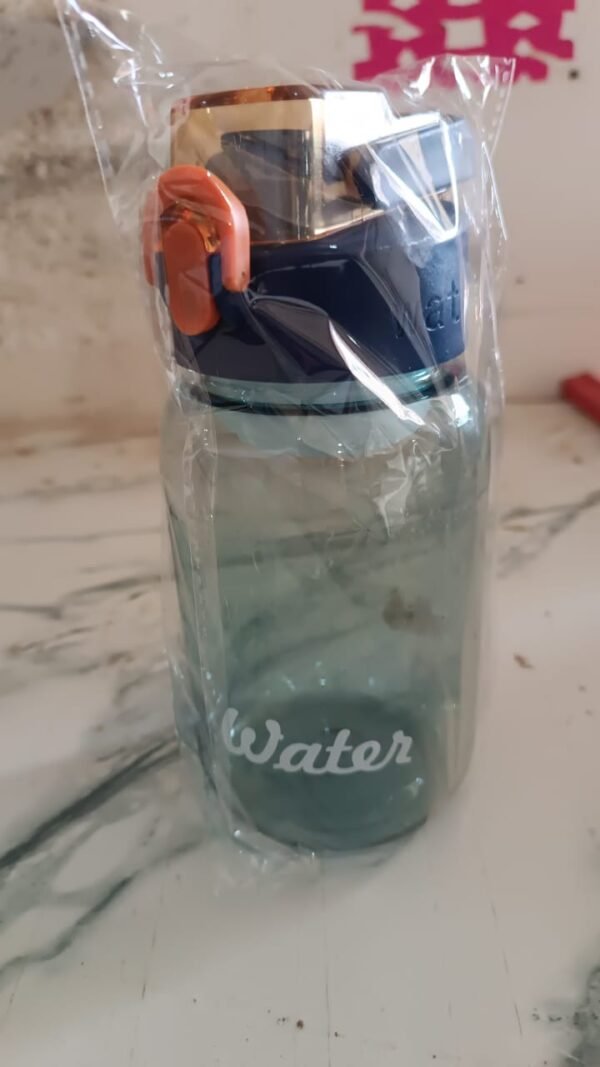 e0c3b85e-457d-4274-9b75-03b794832f7d.jpg Blue Plastic Leak-Proof Flip Cap & Safty Lock Water Bottle (600ml Approx / 1 Pc)