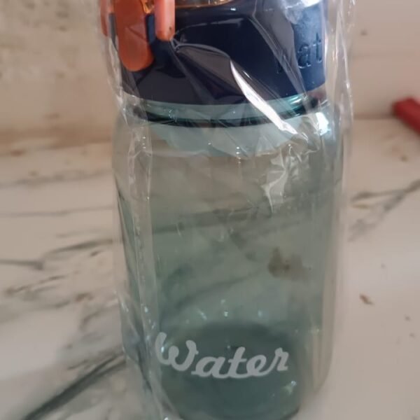 e0c3b85e-457d-4274-9b75-03b794832f7d.jpg Blue Plastic Leak-Proof Flip Cap & Safty Lock Water Bottle (600ml Approx / 1 Pc)