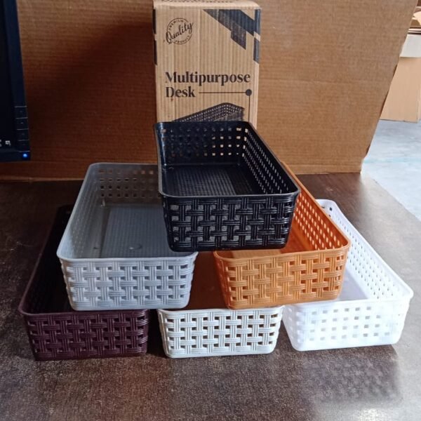 Plastic Multipurpose Desk Organizer Tray (6 Pcs Set)