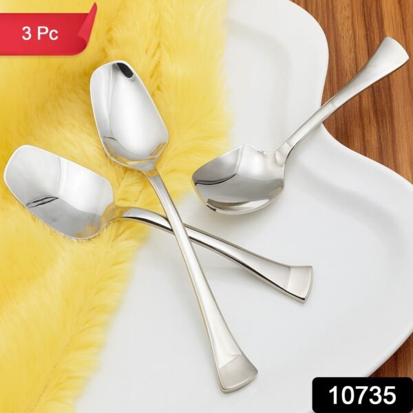 e1abbd8a-da16-45ab-98a5-af721286fb2b.jpg Stainless Steel Ice-Cream Spoon - (3 Pc / Set)