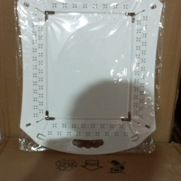 Foldable Plastic Serving Tray - Portable with Handle for Kitchen & Dining (1pc)