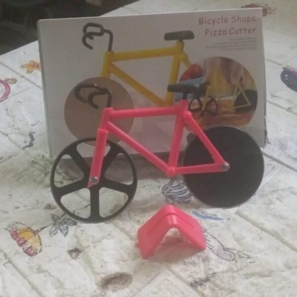 Bicycle Pizza Cutter (1 Pc): Stainless Steel, Unbreakable Handle