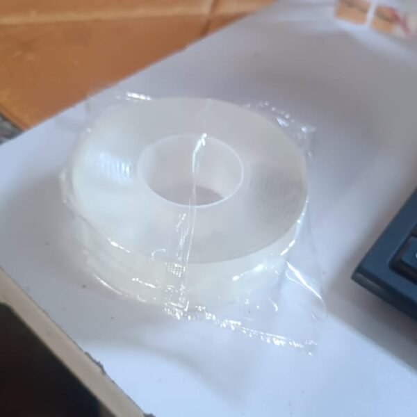 Sticky Double Sided Tape Washable Adhesive Tape Reusable (8.5×3 Cm / 1 Pc)