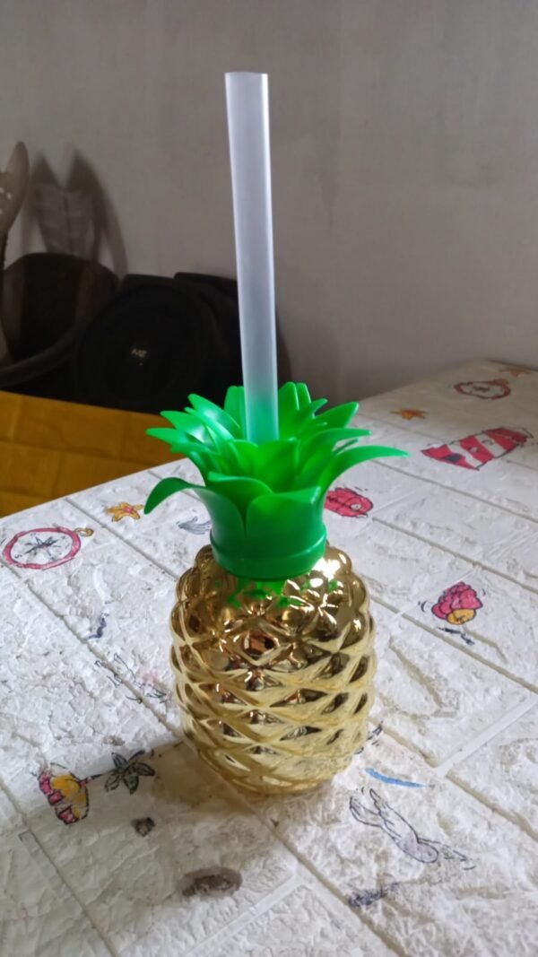 e28beb32-6b80-488b-80d9-45fff9ee2556.jpg Plastic Pineapple Cups with Straw (1 Pc) - Party Favors, Hawaiian, Beach