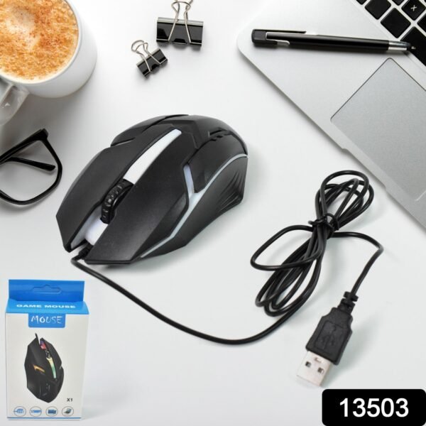 USB Wired Mouse, Ergonomic Design Gaming Mouse  (1 Pc)