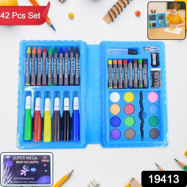 42-Piece Complete Kids Art & Craft Stationery Set
