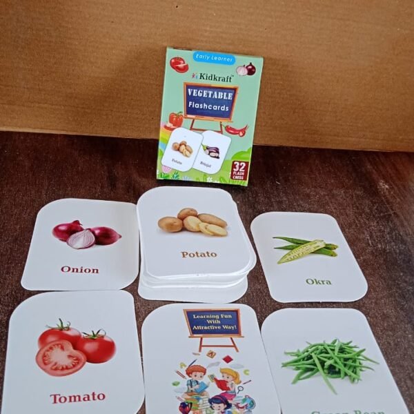 Kidkraft 32-Piece Educational Vegetable Flash Cards Set