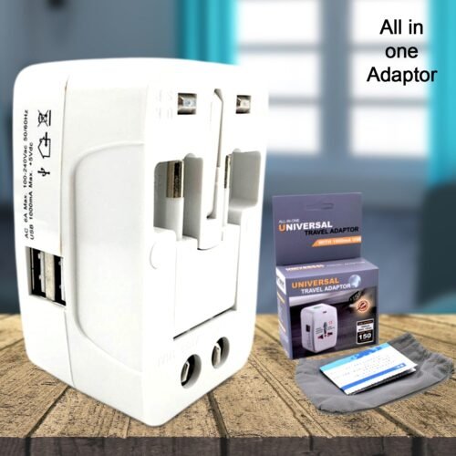 All-in-One Universal Worldwide Travelling AC Adaptor Plug (1 Pc)