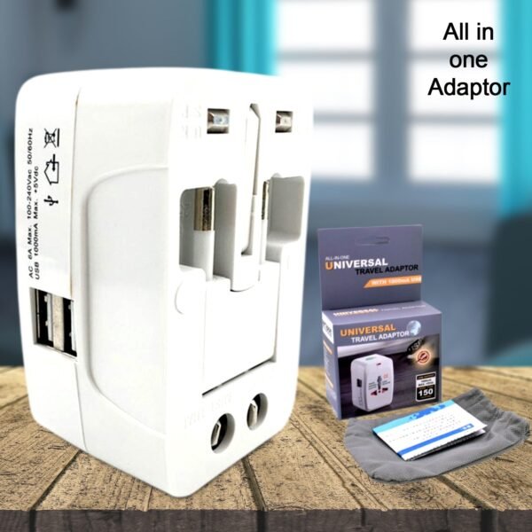 All-in-One Universal Worldwide Travelling AC Adaptor Plug (1 Pc)